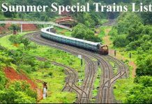 Summer Special Train Time Table 2026 Summer Special Trains List