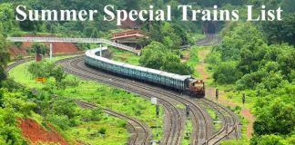 Summer Special Train Time Table 2025 Summer Special Trains List