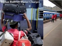 Indian Railway Porter Charges