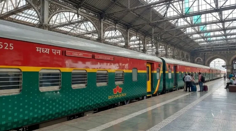 Deccan Queen Express train running between Mumbai CSMT and Pune