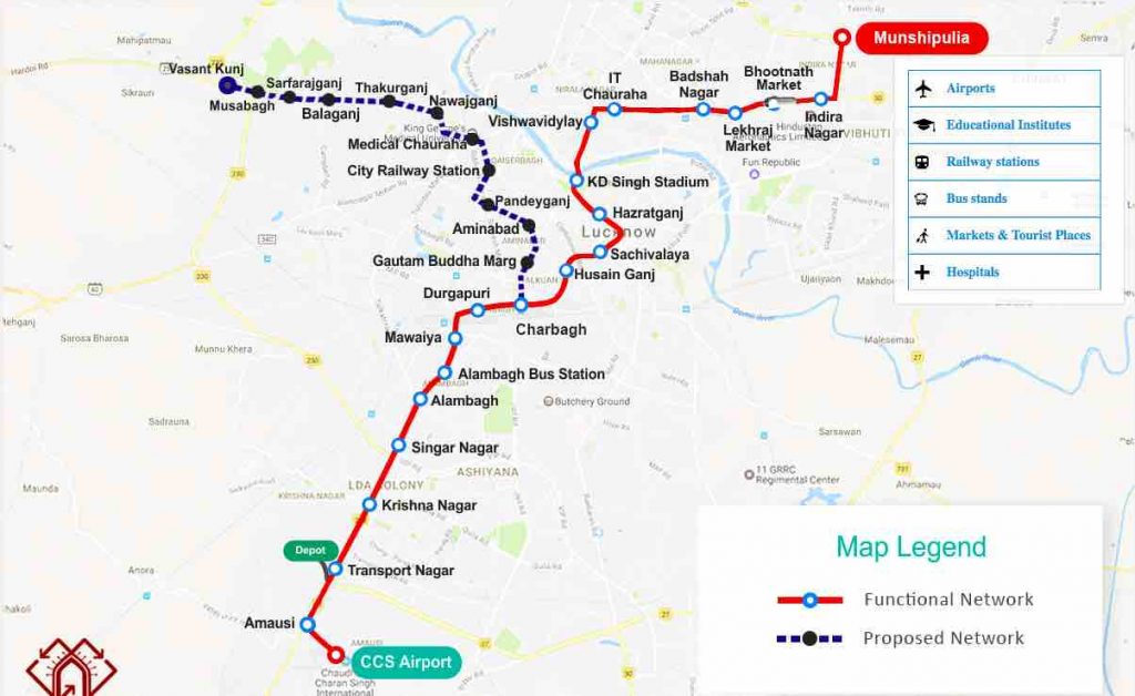Nagpur Metro Stations ~ Route Map