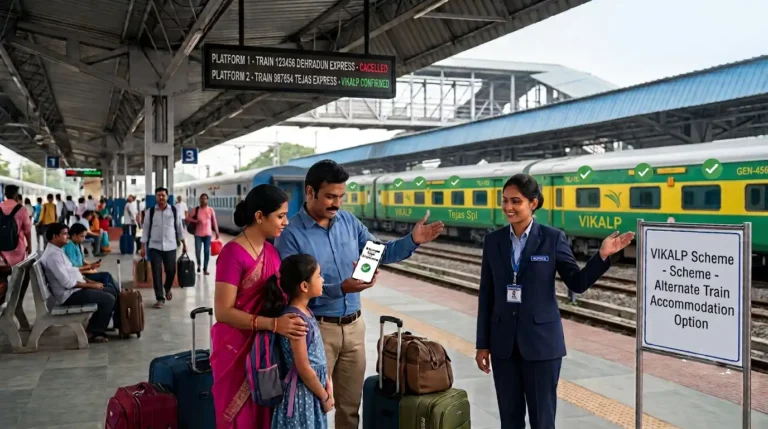 Passengers receiving a confirmed berth on an alternate Indian Railways train under the VIKALP Scheme