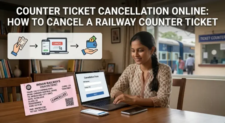 Counter Ticket Cancellation Online - How to Cancel a Railway Counter Ticket
