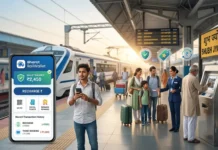 R-Wallet: Railway Wallet Discount, Recharge Limits and RailOne Passenger using a digital railway wallet on a smartphone for ticket booking and recharge at an Indian railway station