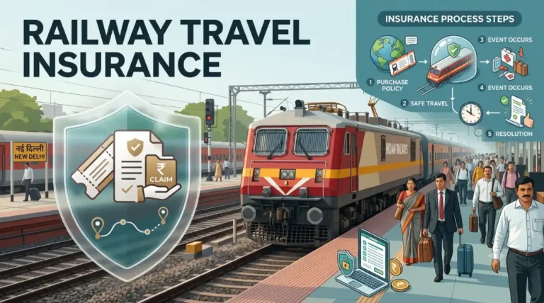 Railway travel insurance 2026 showing IRCTC premium and claim rules