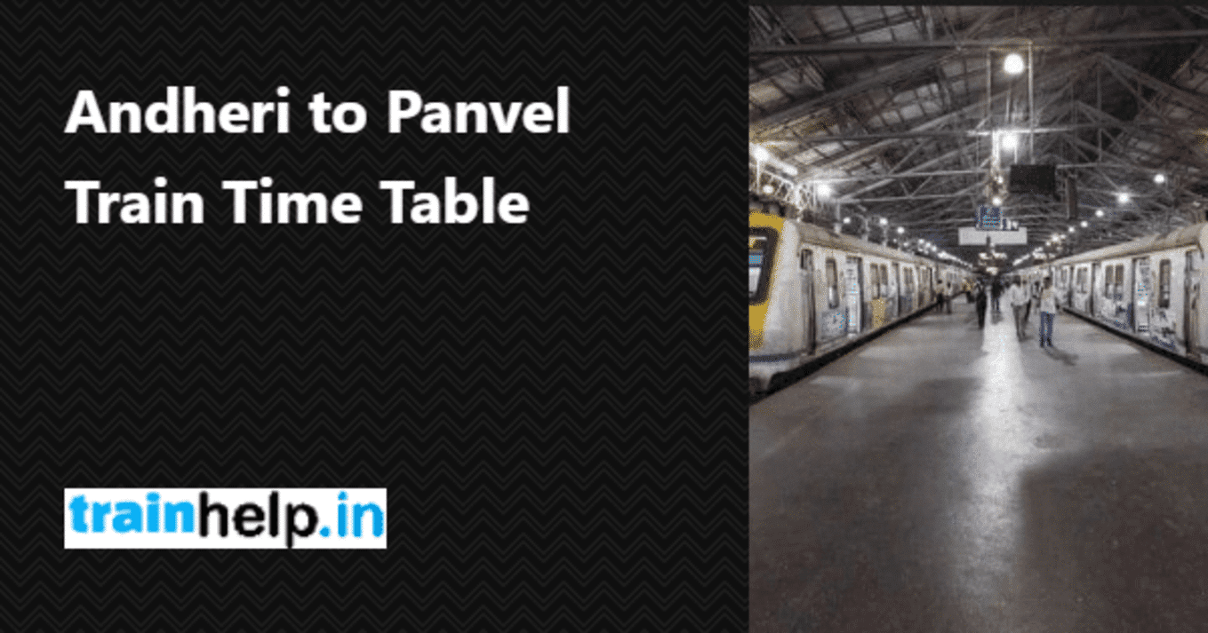 Andheri to Panvel Mumbai Local Train Time Table Andheri to Panvel Mumbai local Train Time Table and route map small size