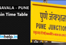 Lonavla to Pune Local Train Time Table Lonavala - Pune Train Time Table Updated