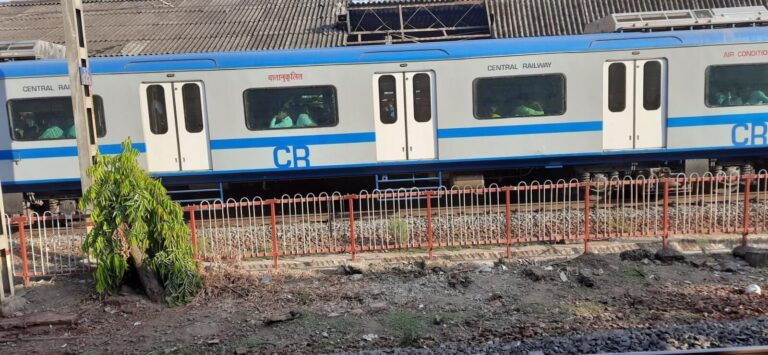 Mumbai AC Local Train on station