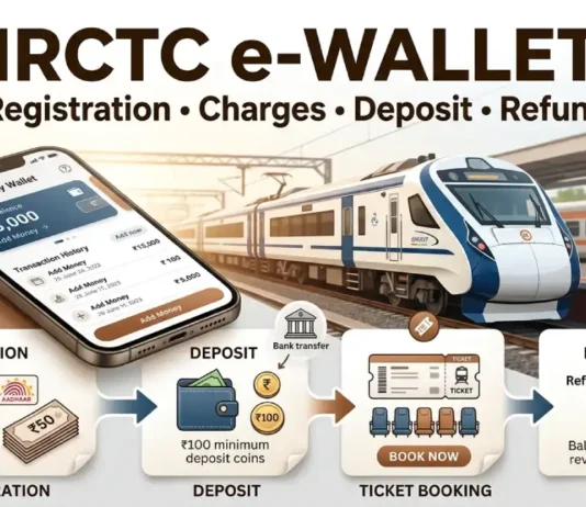 IRCTC e-Wallet 2026: Registration, Charges, Deposit and Refund IRCTC e-Wallet registration, charges, deposit and refund guide