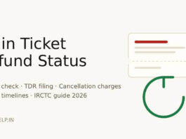 Train Ticket Refund Status 2026: Check Refund, TDR and Charges Train ticket refund status 2026 guide covering IRCTC refund, TDR filing and cancellation charges