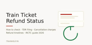 Train Ticket Refund Status 2026: Check Refund, TDR and Charges Train ticket refund status 2026 guide covering IRCTC refund, TDR filing and cancellation charges